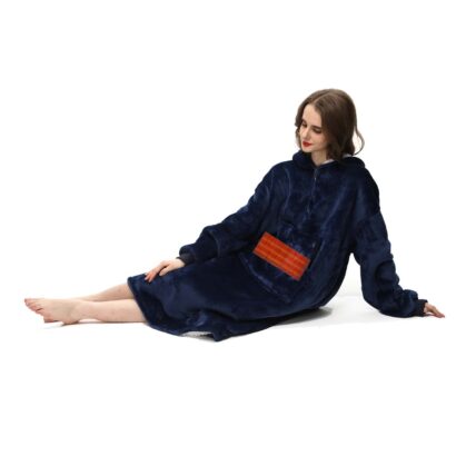 USB Heated Lazy Blanket Sweater – Cozy Wearable Heating Hoodie