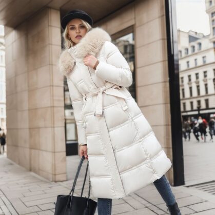 Long Cotton Coat for Women – Stylish & Comfortable Winter Outerwear