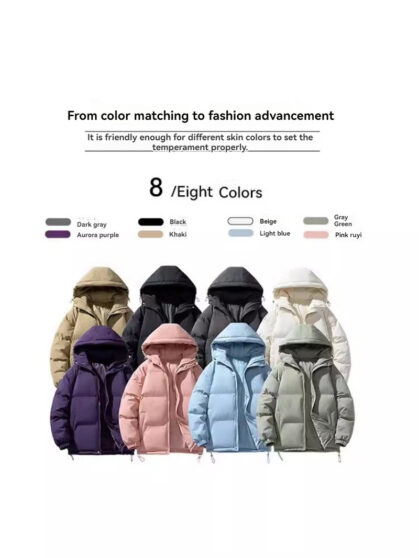 Men's Hooded Outdoor Puffer Jacket - Windproof Bread Suit