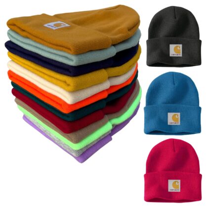 Trendy Knitted Hat – Personalized Solid Color Wool Beanie for Men & Women, One Size, Flanging Design 